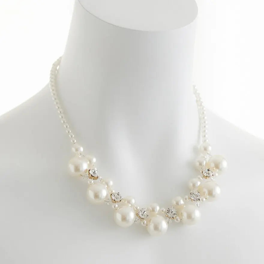 結婚式ネックレスお呼ばれアクセサリーセット可能パーティーパールパールネックレス3WAY
