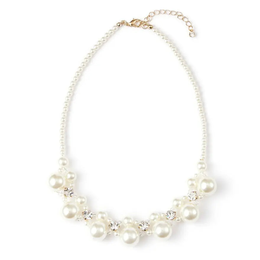 結婚式ネックレスお呼ばれアクセサリーセット可能パーティーパールパールネックレス3WAY