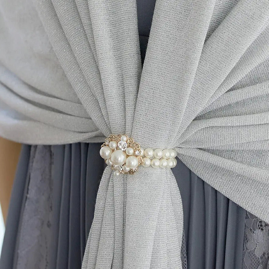 ショール留めゴムバンド結婚式お呼ばれアクセサリーストール留めパーティー