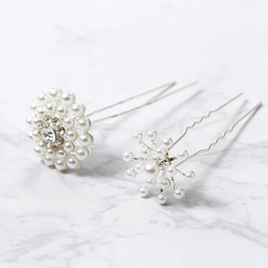 ヘアピンパール結婚式Uピンアクセサリーヘアアクセサリーゲストパーティーヘアピンヘアアクセお呼ばれ二次会