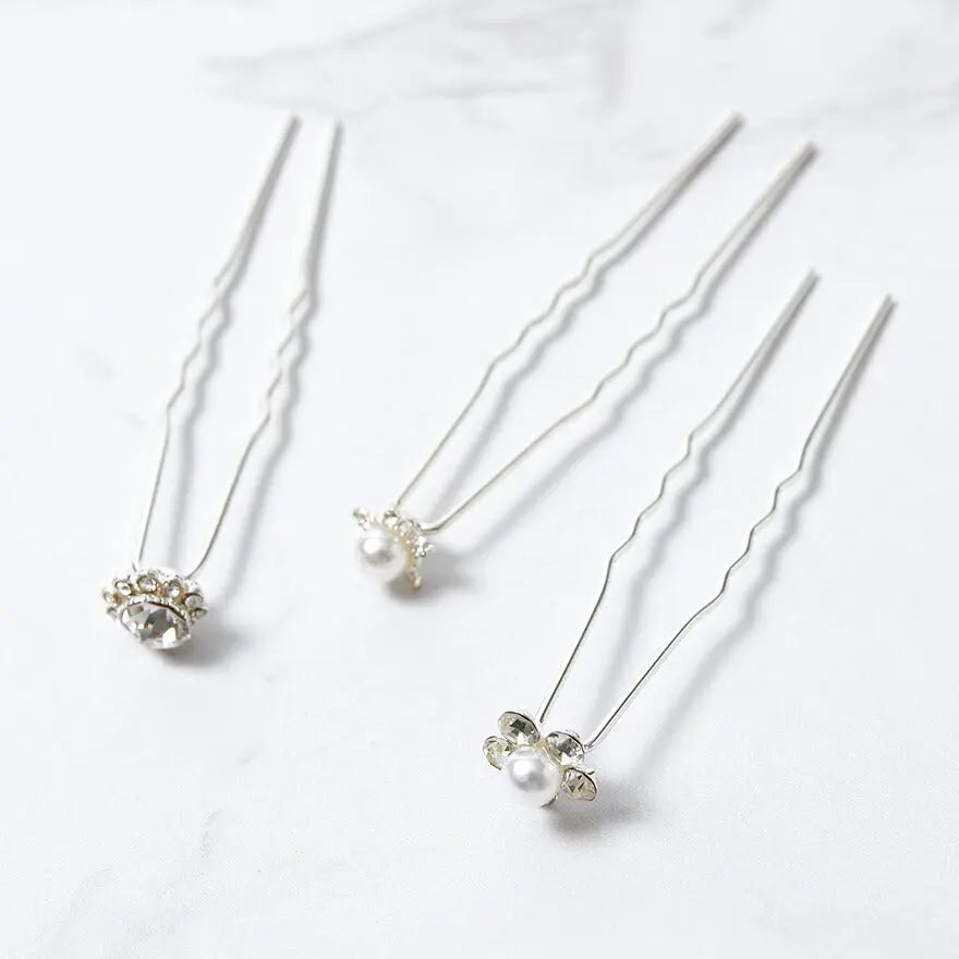 ヘアピンパール結婚式Uピンアクセサリーヘアアクセサリーゲストパーティーヘアピンヘアアクセお呼ばれ二次会