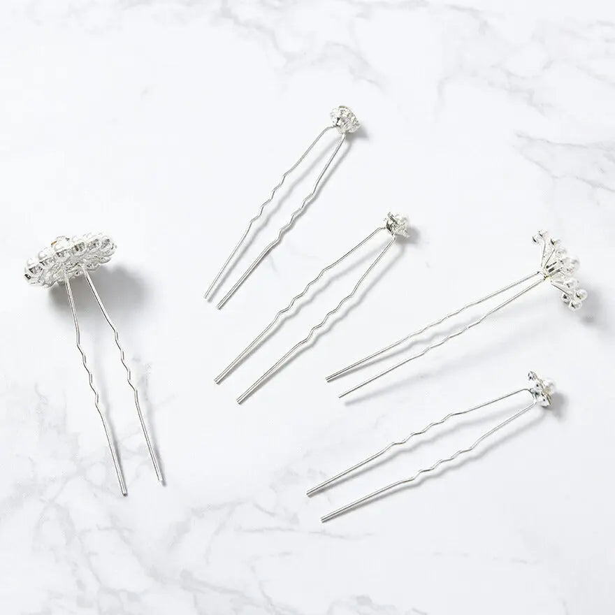 ヘアピンパール結婚式Uピンアクセサリーヘアアクセサリーゲストパーティーヘアピンヘアアクセお呼ばれ二次会