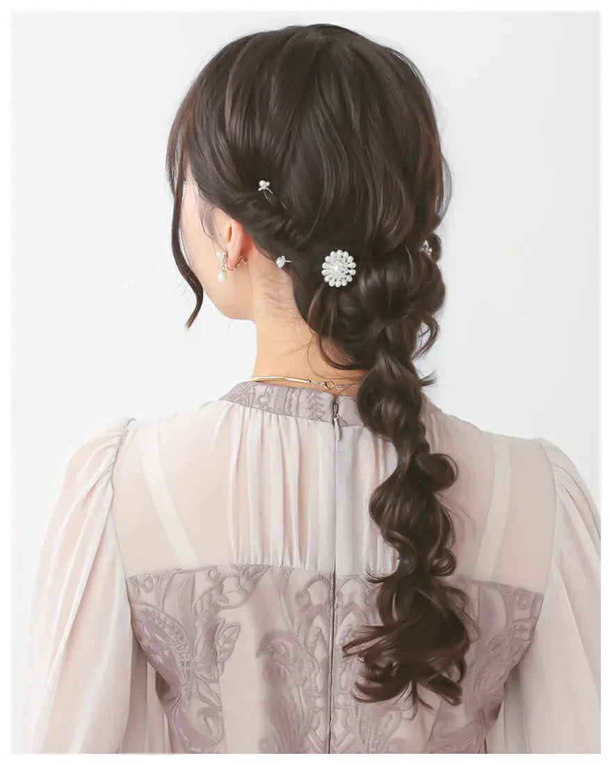 ヘアピンパール結婚式Uピンアクセサリーヘアアクセサリーゲストパーティーヘアピンヘアアクセお呼ばれ二次会