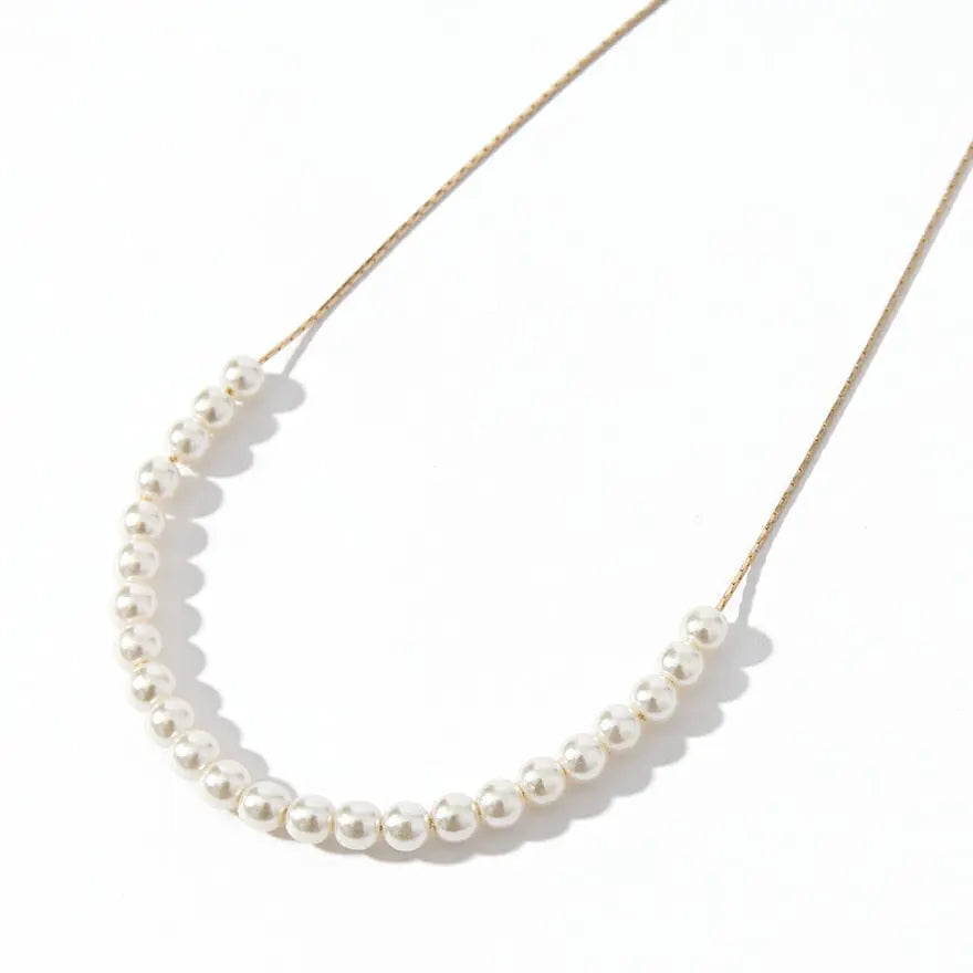 結婚式ネックレスアクセサリーパールレディースパーティー/2本セット/重ね付け/パールネックレス/お呼ばれ/ビジューゴールド