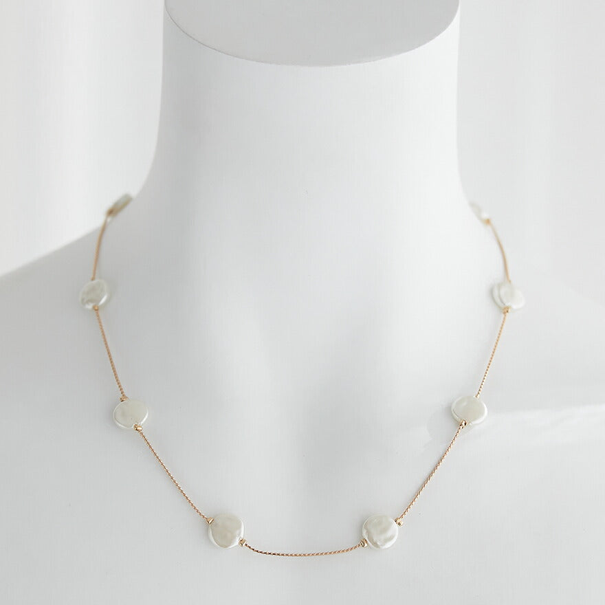結婚式 ネックレス アクセサリー パール レディース パーティー/フラット/パールネックレス/お呼ばれ/ビジュー ゴールド