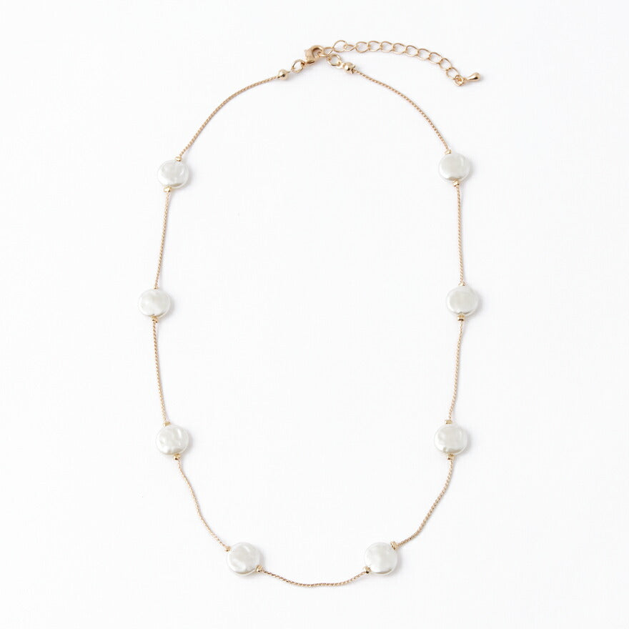 結婚式 ネックレス アクセサリー パール レディース パーティー/フラット/パールネックレス/お呼ばれ/ビジュー ゴールド パーティードレス通販TwinkleGirls