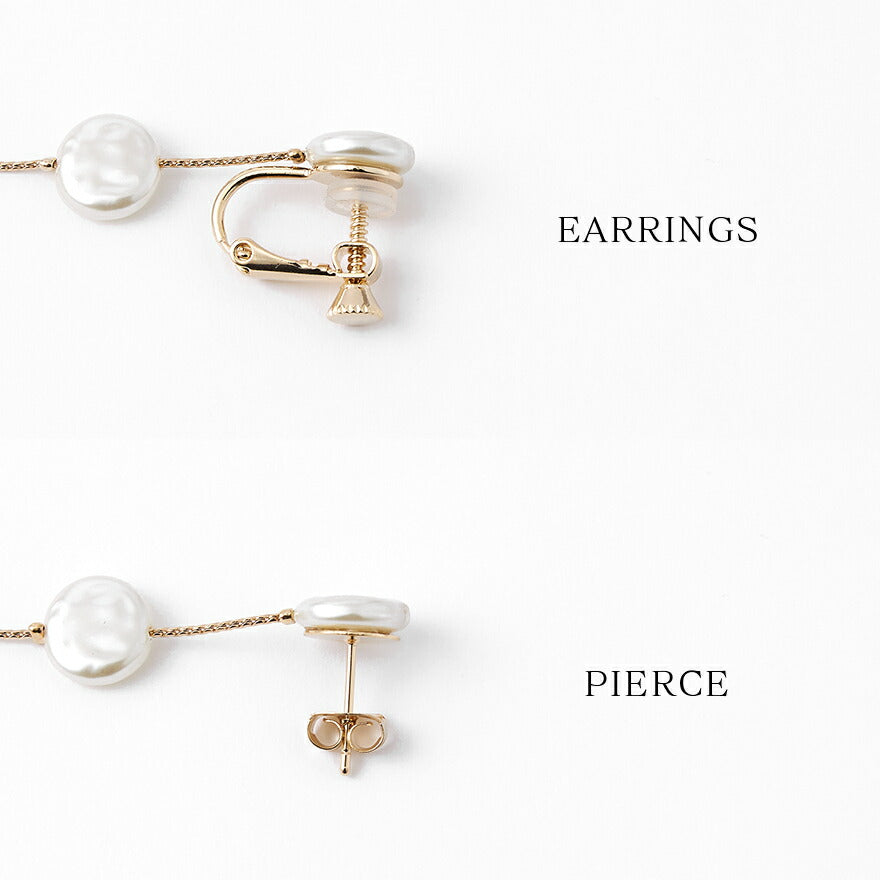 パール ピアス イヤリング 結婚式 アクセサリー 揺れる ぶら下がり レディース パーティー/フラット/セット可能/お呼ばれ/ ゴールド パーティードレス通販TwinkleGirls