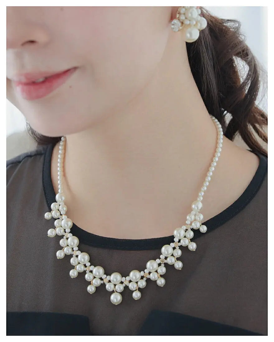 ネックレス パール 結婚式 アクセサリー パーティー レディース 50cm ウェディング シンプル ボリューム ショート パーティードレス通販TwinkleGIrls