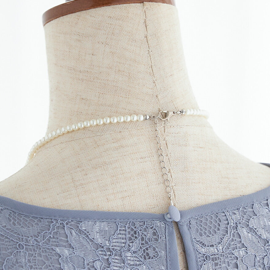 ネックレス結婚式パールアクセサリーパーティーゴージャスショートレディース2連50cm2WAYウェディングシンプルボリュームパールネックレス