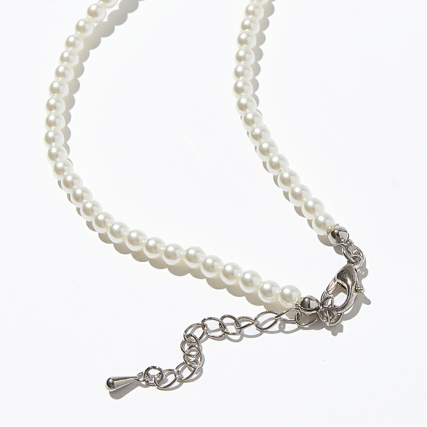 ネックレス結婚式パールアクセサリーパーティーゴージャスショートレディース2連50cm2WAYウェディングシンプルボリュームパールネックレス