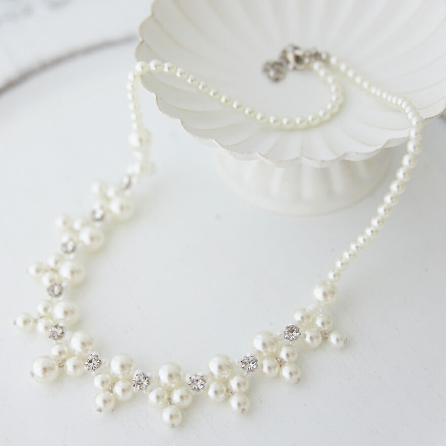 ネックレス パール 結婚式 アクセサリー パーティー レディース 50cm ウェディング シンプル ボリューム ショート パーティードレス通販TwinkleGirls
