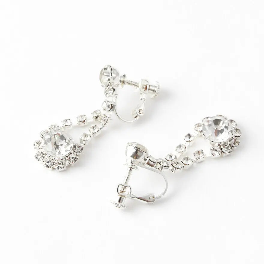 ネックレス結婚式お呼ばれアクセサリーセットパーティイヤリングとネックレスセット秋冬ラインストーン