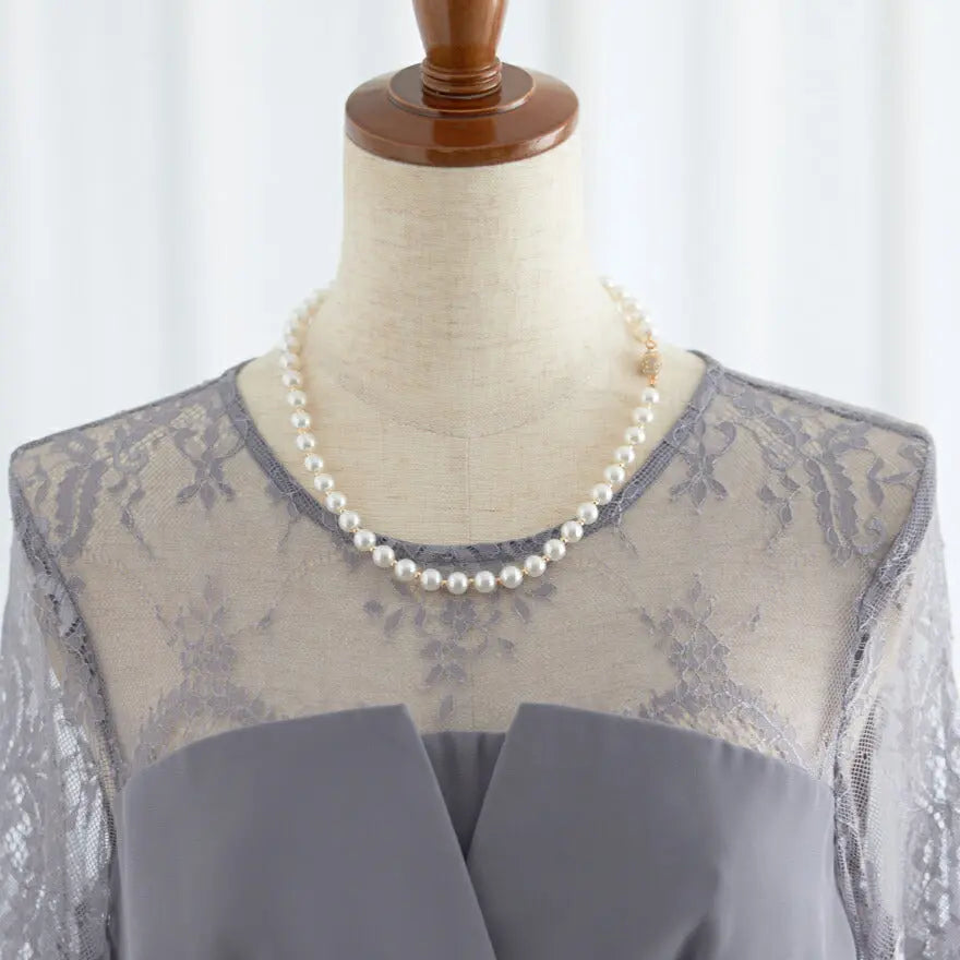 【30%OFFクーポンで2695円】ネックレス結婚式ロングマルチウェイパールアクセサリーマグネットパーティーゴージャスショートレディースチェーンウェディングシンプルボリュームパールネックレス