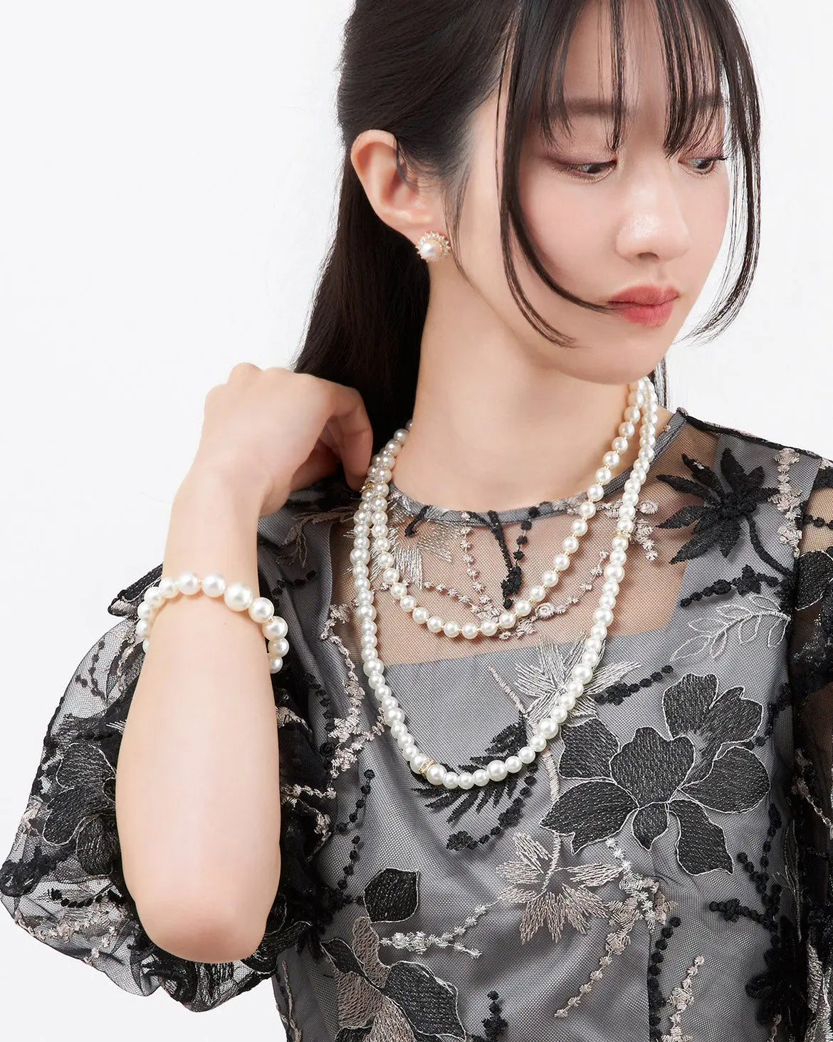 ネックレス 結婚式 ロング マルチウェイ パール アクセサリー マグネット パーティー ゴージャス ショート レディース  チェーン ウェディング シンプル ボリューム パールネックレス パーティードレス通販TwinkleGIrls