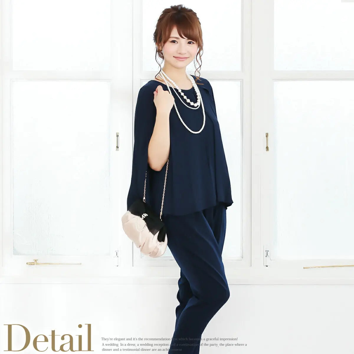 結婚式アクセサリーパールイミテーションパール二次会お呼ばれパーティーアクセ三連ネックレスパールネックレスロングパールネックレスロングネックレス