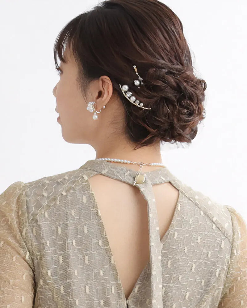 ネックレス結婚式パールアクセサリーパーティーゴージャスショートレディース2連50cm2WAYウェディングシンプルボリュームパールネックレス