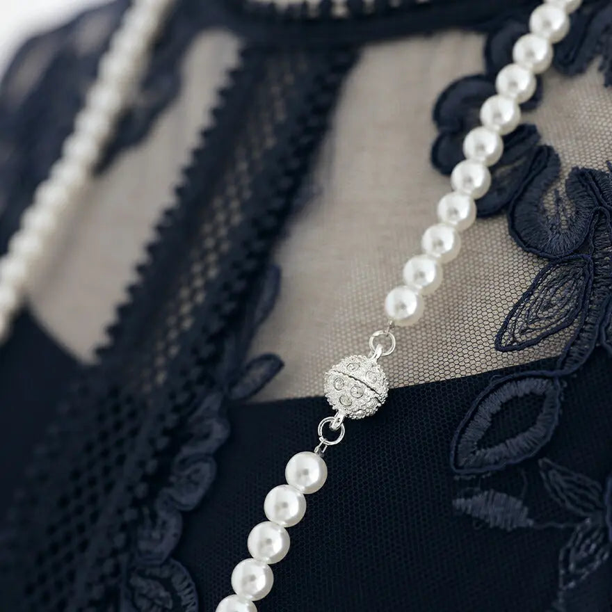 ネックレス結婚式パールアクセサリーロング長めパーティーシンプルレディース2連100cm2WAYウェディングパールネックレス