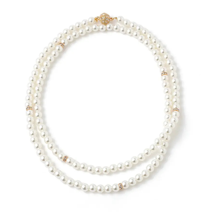 ネックレス結婚式パールアクセサリーロング長めパーティーシンプルレディース2連100cm2WAYウェディングパールネックレス