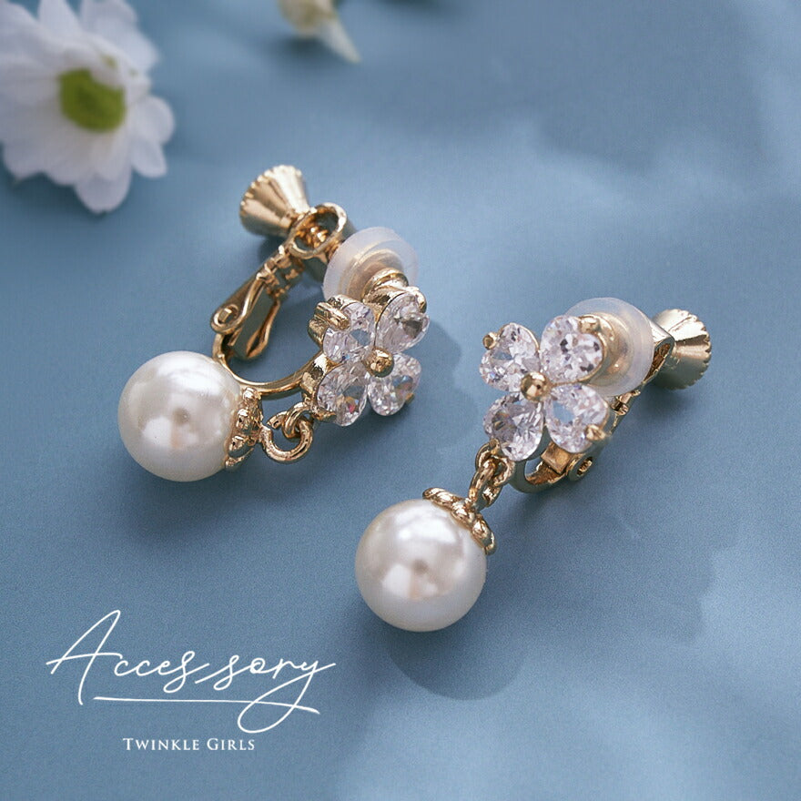 ヘアアクセサリー結婚式パールUピンアクセサリーヘアアクセサリーゲストパーティーヘアアクセゴールドお呼ばれ二次会