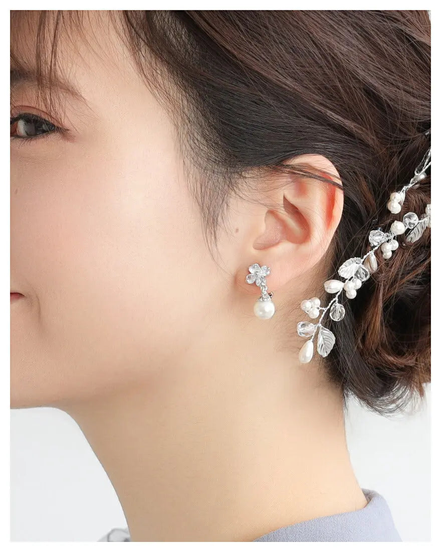 ヘアアクセサリー結婚式パールUピンアクセサリーヘアアクセサリーゲストパーティーヘアアクセゴールドお呼ばれ二次会