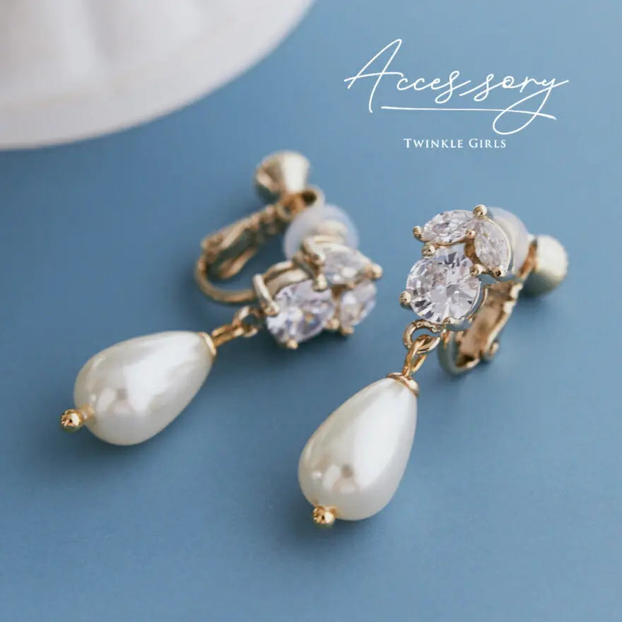 ヘアアクセサリー結婚式パールUピンアクセサリーヘアアクセサリーゲストパーティーヘアアクセゴールドお呼ばれ二次会