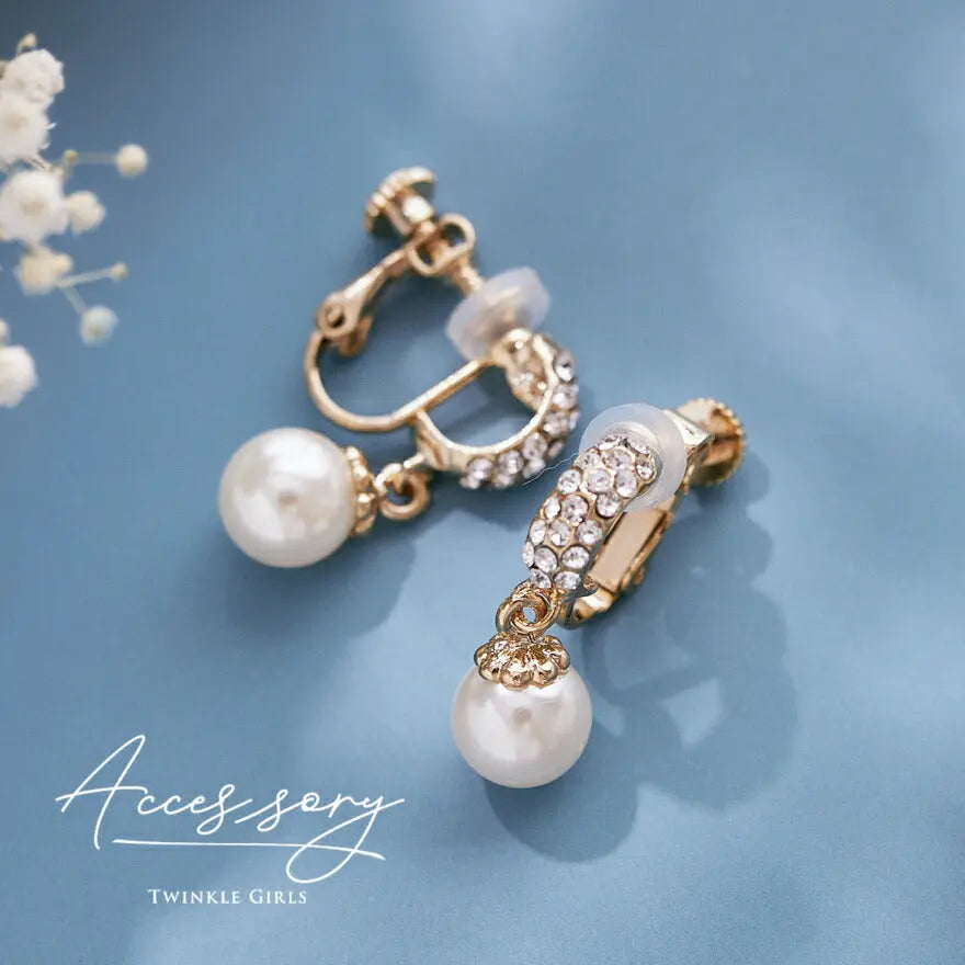 ヘアアクセサリー結婚式パールUピンアクセサリーヘアアクセサリーゲストパーティーヘアアクセゴールドお呼ばれ二次会