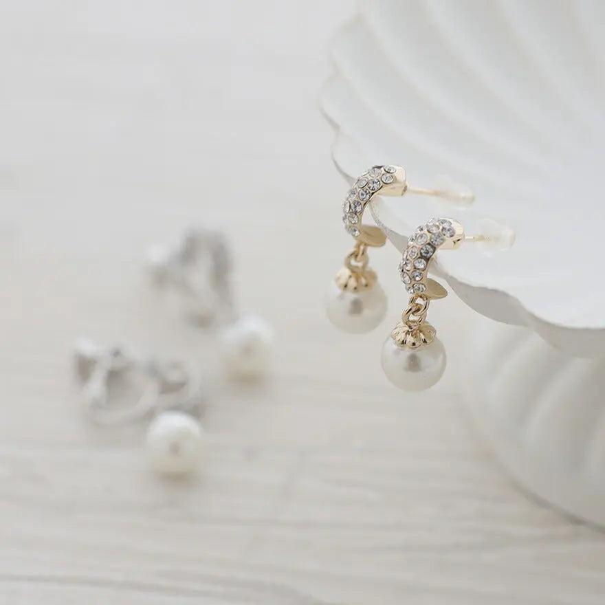 ヘアアクセサリー結婚式パールUピンアクセサリーヘアアクセサリーゲストパーティーヘアアクセゴールドお呼ばれ二次会