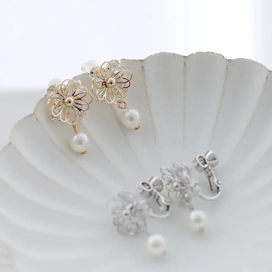 ヘアアクセサリー結婚式パールUピンアクセサリーヘアアクセサリーゲストパーティーヘアアクセゴールドお呼ばれ二次会