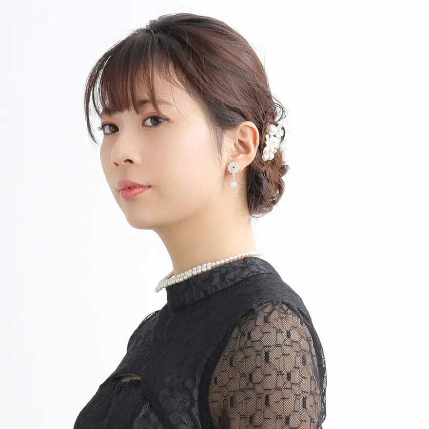 ヘアアクセサリー結婚式パールUピンアクセサリーヘアアクセサリーゲストパーティーヘアアクセゴールドお呼ばれ二次会