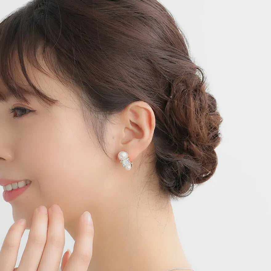 ヘアアクセサリー結婚式パールUピンアクセサリーヘアアクセサリーゲストパーティーヘアアクセゴールドお呼ばれ二次会