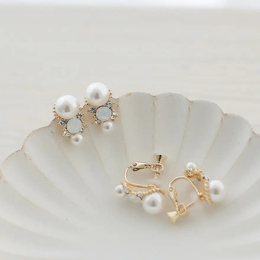 ヘアアクセサリー結婚式パールUピンアクセサリーヘアアクセサリーゲストパーティーヘアアクセゴールドお呼ばれ二次会