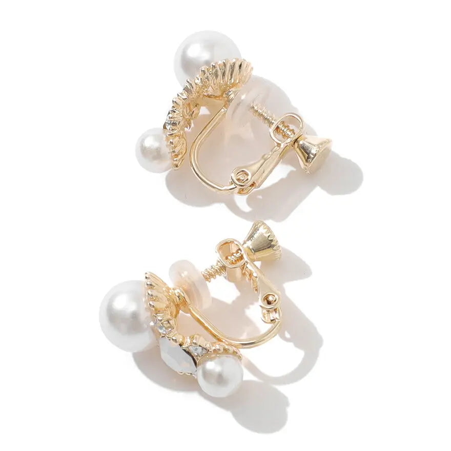 ヘアアクセサリー結婚式パールUピンアクセサリーヘアアクセサリーゲストパーティーヘアアクセゴールドお呼ばれ二次会