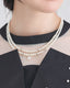 ネックレス結婚式パールアクセサリーパーティーゴージャスショートレディース2連50cm2WAYウェディングシンプルボリュームパールネックレス
