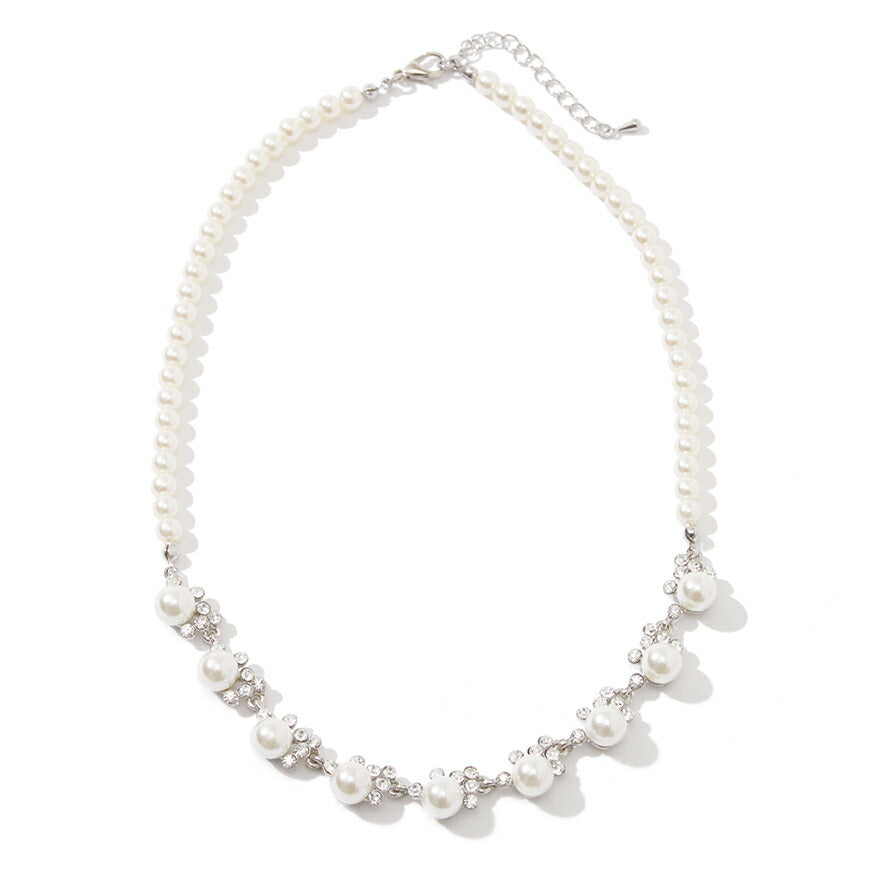 ネックレス パール 結婚式 アクセサリー フォーマル パーティー レディース 50cm ウェディング シンプル ボリューム ショート パーティードレス通販TwinkleGirls