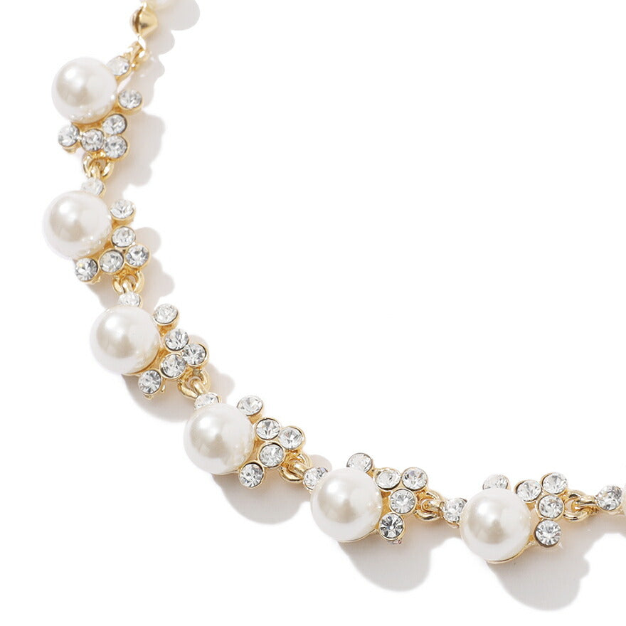 ネックレス結婚式パールアクセサリーパーティーゴージャスショートレディース2連50cm2WAYウェディングシンプルボリュームパールネックレス