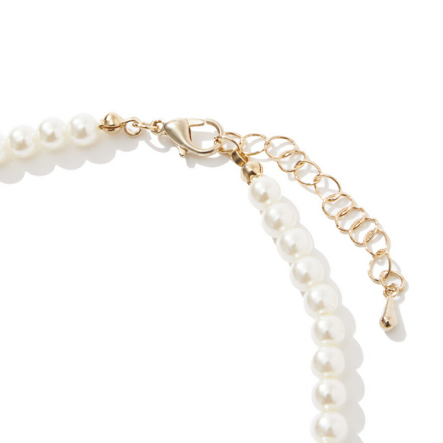 ネックレス結婚式パールアクセサリーパーティーゴージャスショートレディース2連50cm2WAYウェディングシンプルボリュームパールネックレス