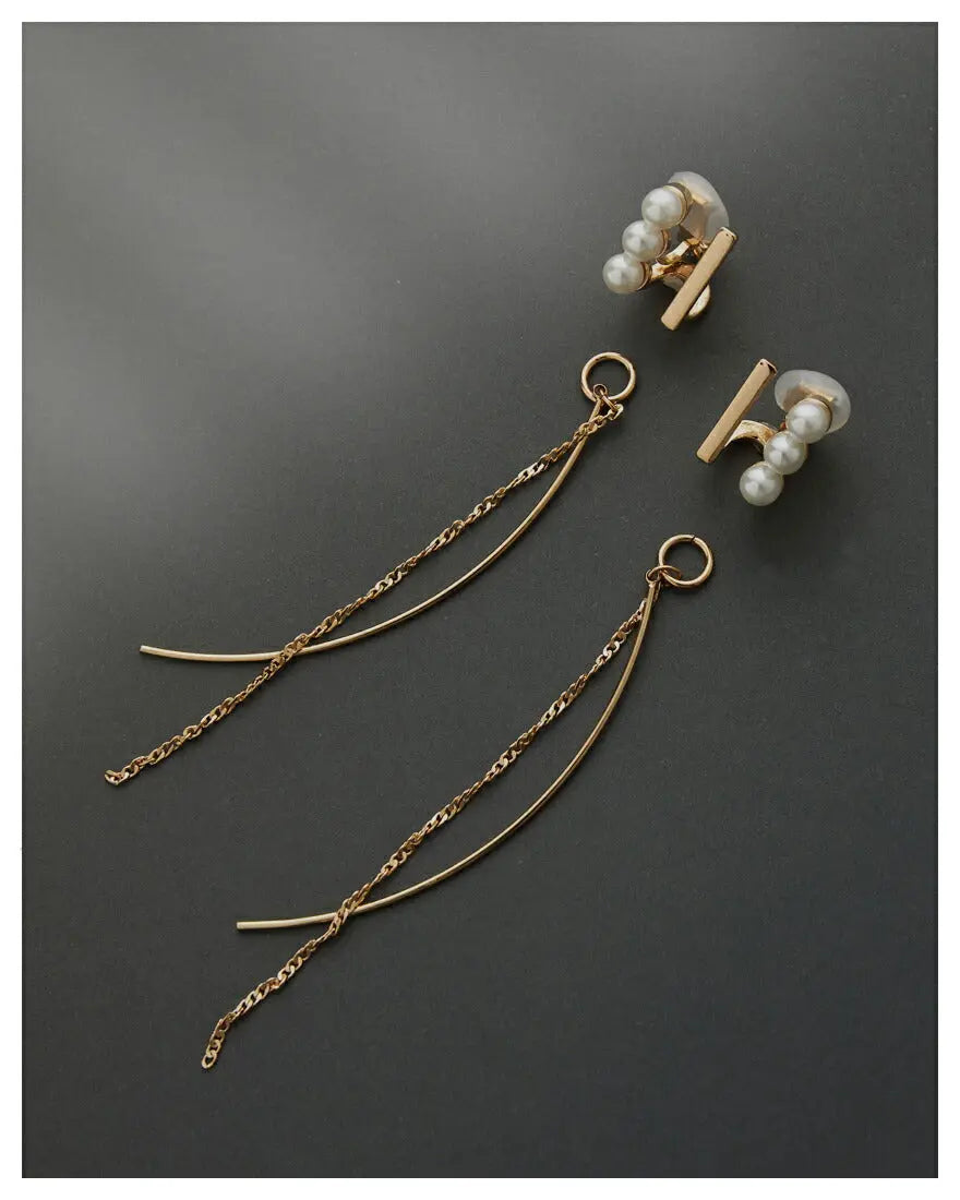 イヤリング 結婚式 アクセサリー  パール 2WAY お呼ばれ 大ぶり 揺れる ゲスト ウェディング 3連 パーティー 二次会 ゴールド 和装 花嫁 ボリューム お呼ばれ 二次会 パーティードレス通販TwinkleGIrls