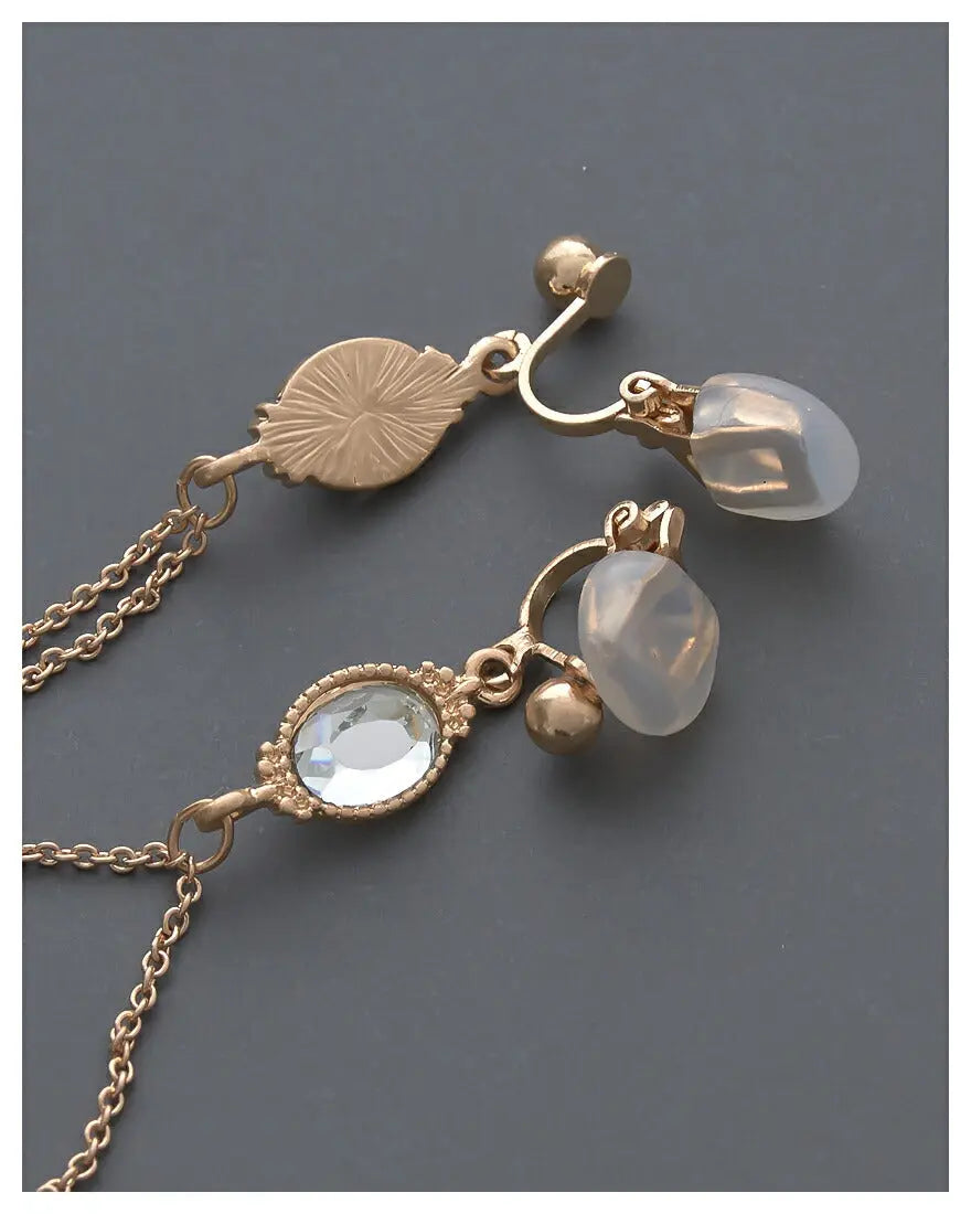 イヤリング結婚式アクセサリーパール以外お呼ばれ大ぶり揺れるゲストウェディングシンプルパーティー二次会ゴールド和装花嫁ボリュームお呼ばれ二次会