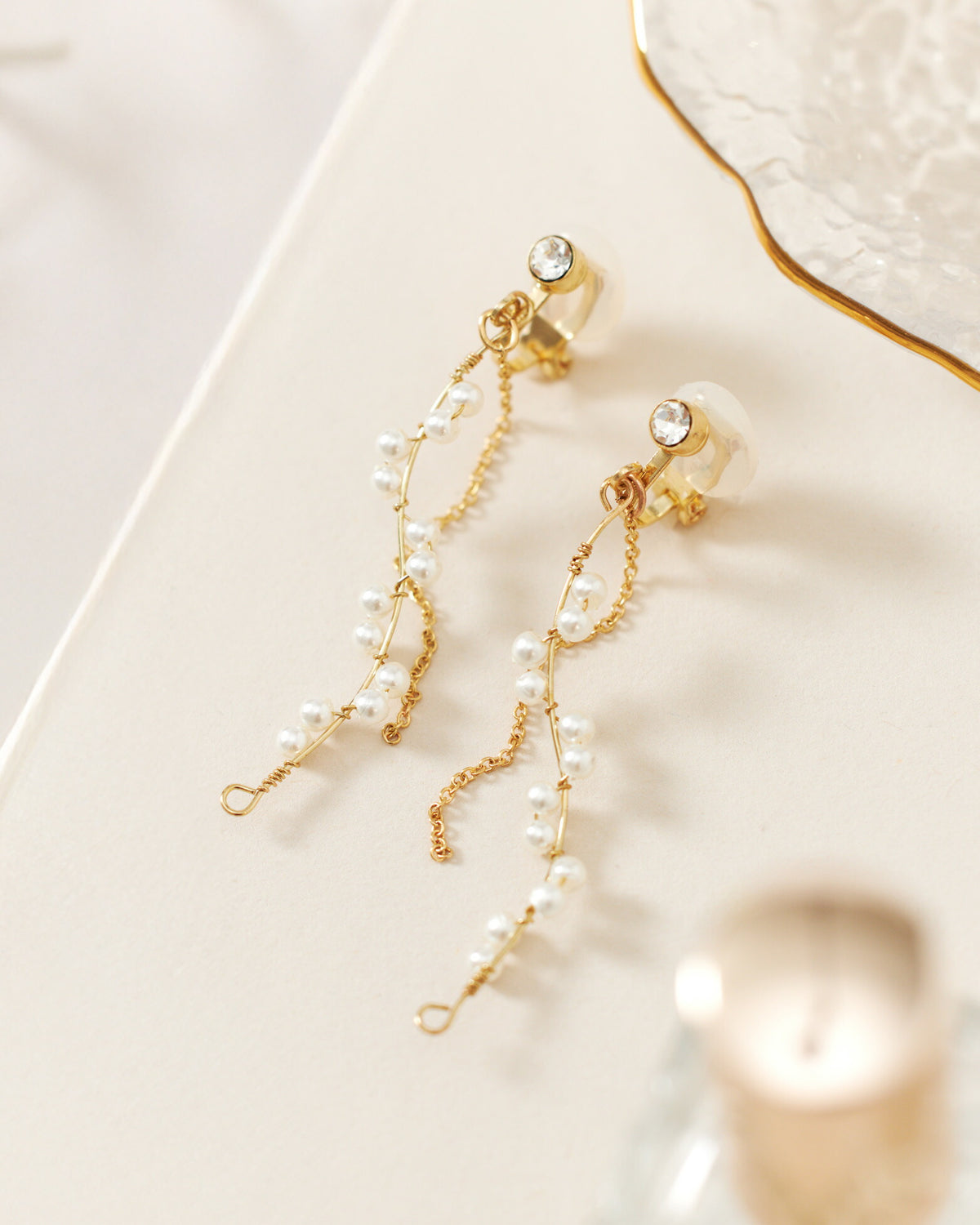 ヘアアクセサリー結婚式パールUピンアクセサリーヘアアクセサリーゲストパーティーヘアアクセゴールドお呼ばれ二次会