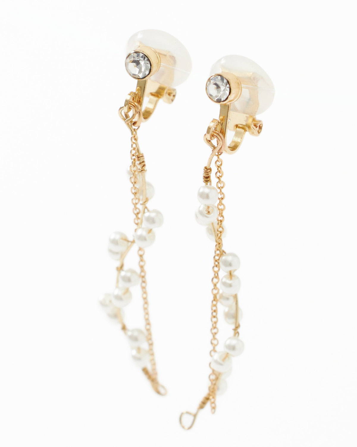 シアーフラワーイヤリングレディースオールシーズン軽量大ぶり上品華やかパール結婚式お呼ばれ二次会普段使いゴールド/シルバー