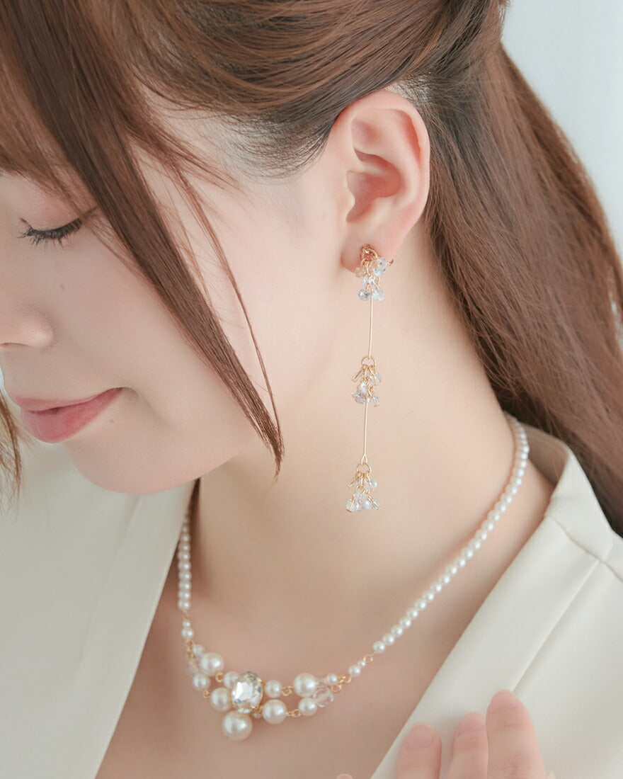 ヘアアクセサリー結婚式パールUピンアクセサリーヘアアクセサリーゲストパーティーヘアアクセゴールドお呼ばれ二次会