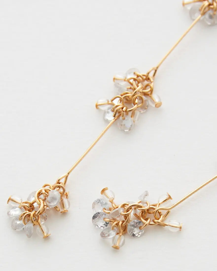 イヤリングピアス結婚式ストーンアクセサリー大ぶり花乳白色透明感ミニマルゲストウェディングビジューパーティーゴールド和装花嫁ボリュームお呼ばれ二次会