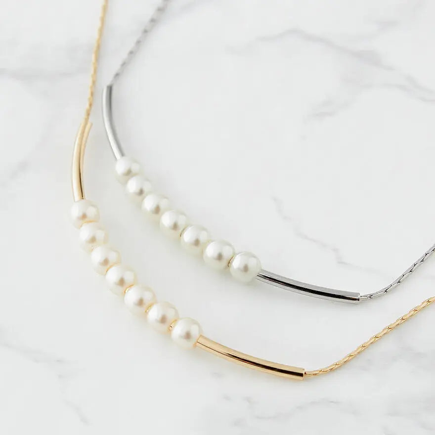 ネックレス結婚式パールアクセサリーパーティーゴージャスショートレディース2連50cm2WAYウェディングシンプルボリュームパールネックレス