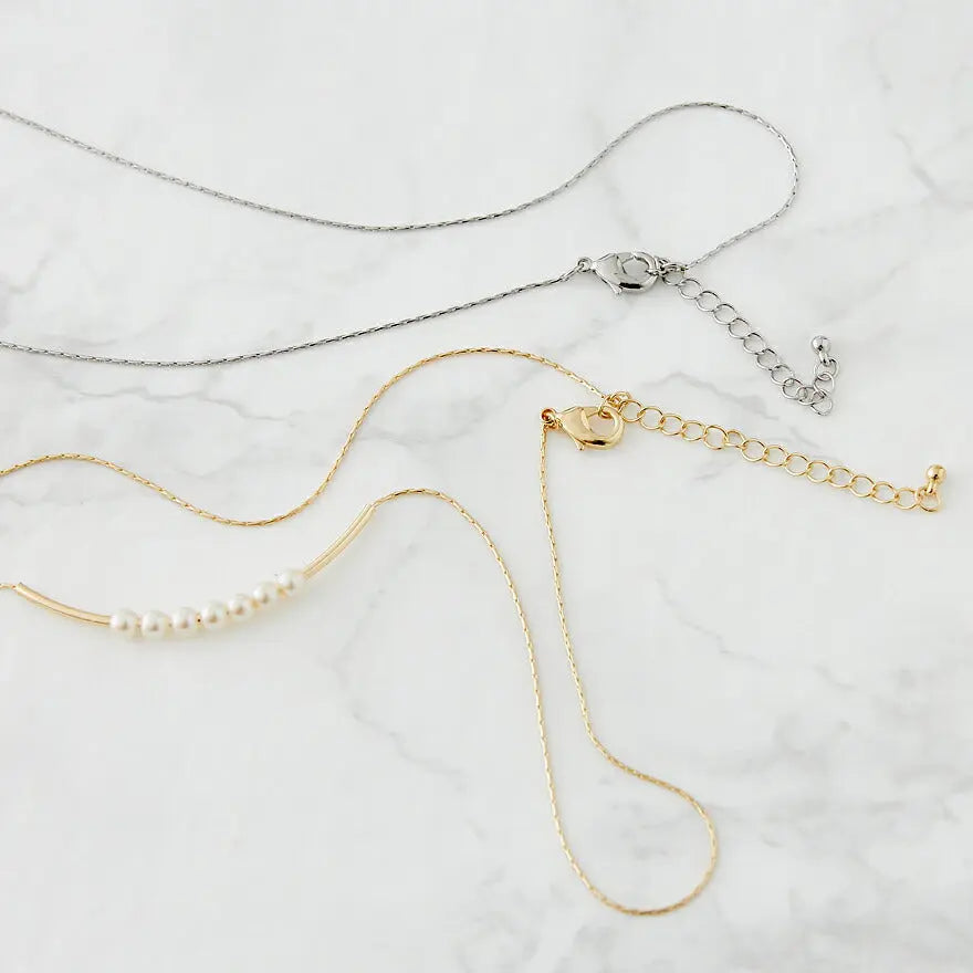 ネックレス結婚式パールアクセサリーパーティーゴージャスショートレディース2連50cm2WAYウェディングシンプルボリュームパールネックレス