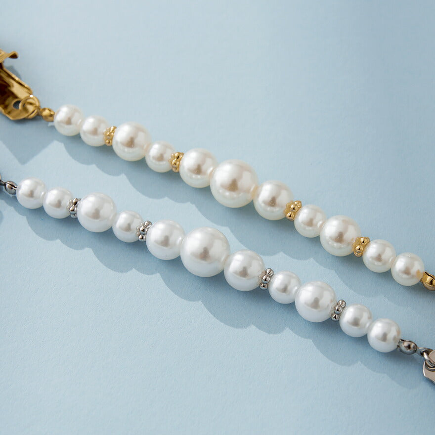 ネックレス結婚式パールアクセサリーパーティーゴージャスショートレディース2連50cm2WAYウェディングシンプルボリュームパールネックレス