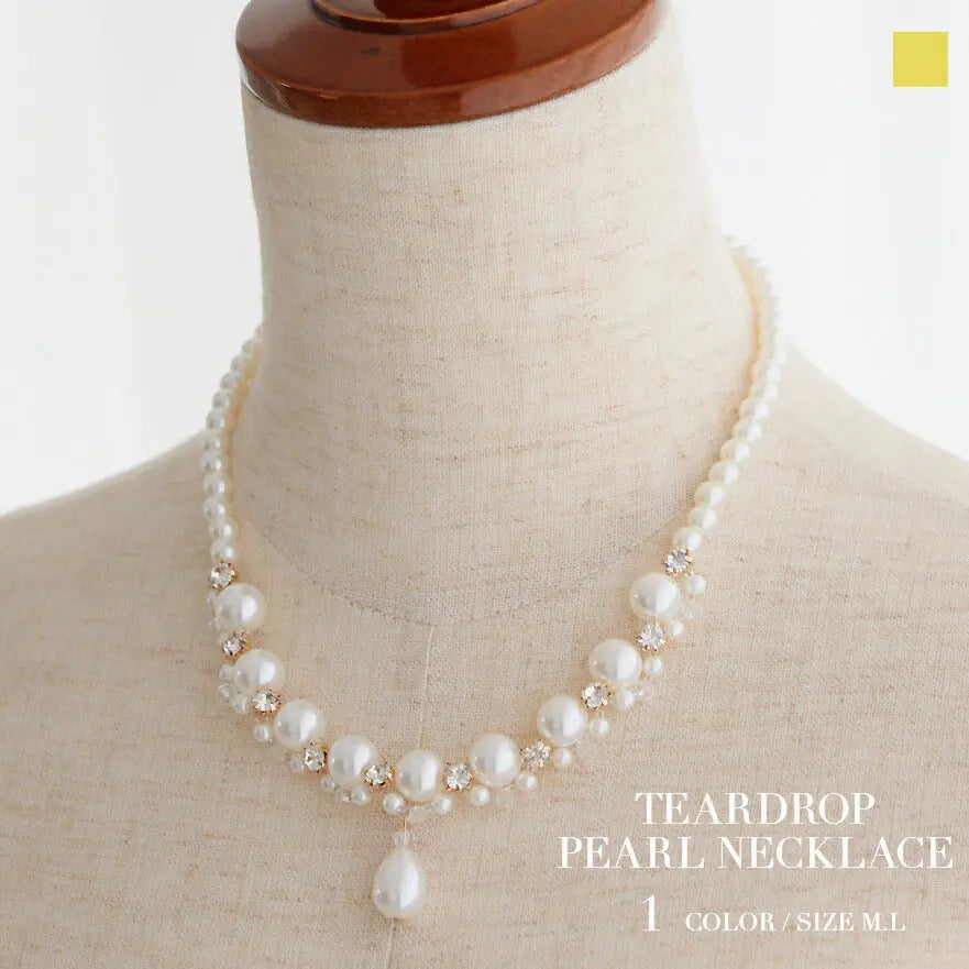 ネックレス結婚式パールアクセサリーパーティーゴージャスショートレディース2連50cm2WAYウェディングシンプルボリュームパールネックレス