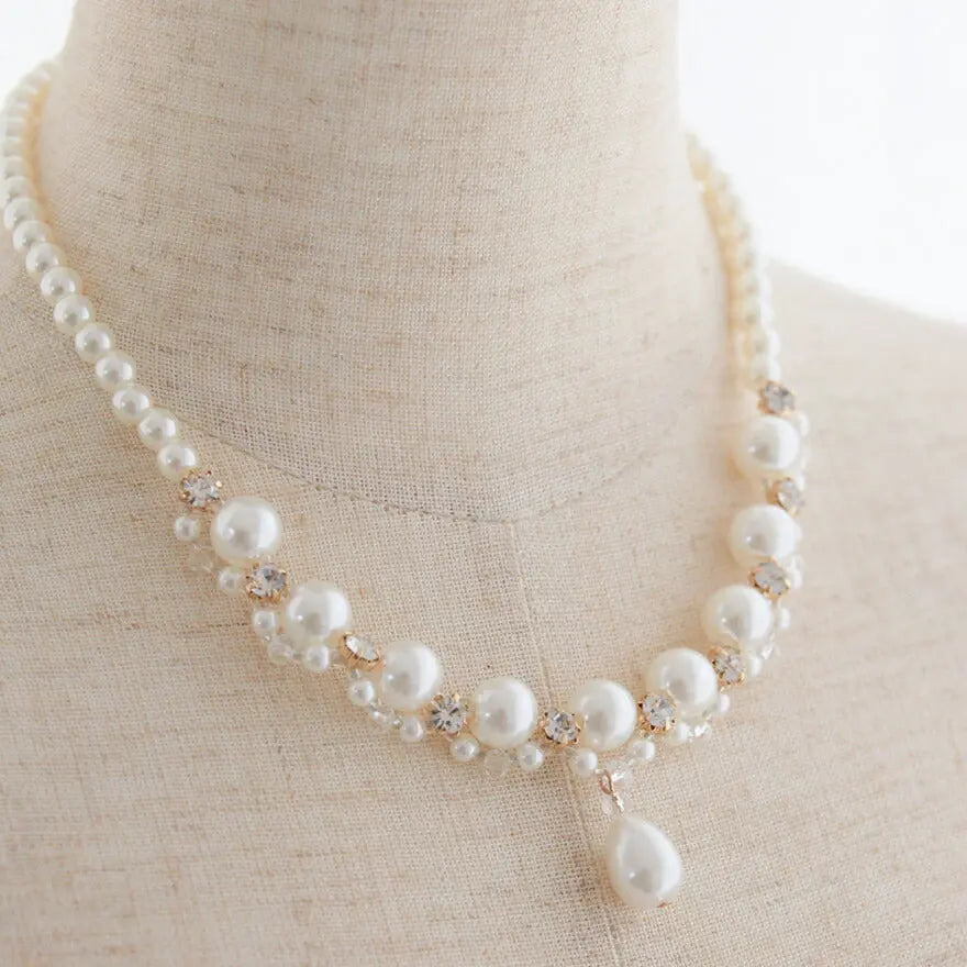 ネックレス結婚式パールアクセサリーパーティーゴージャスショートレディース2連50cm2WAYウェディングシンプルボリュームパールネックレス