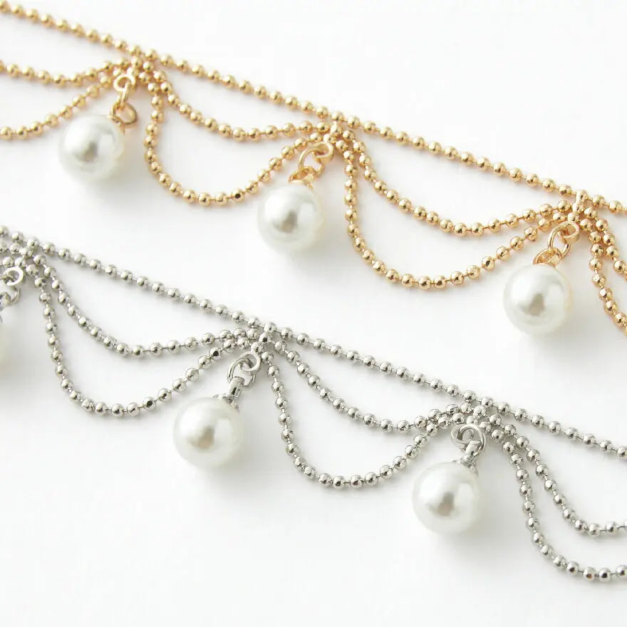 【30%OFFクーポンで2233円】ネックレス結婚式パールアクセサリーパーティーゴージャスショートレディースチェーンウェディングシンプルボリュームパールネックレス