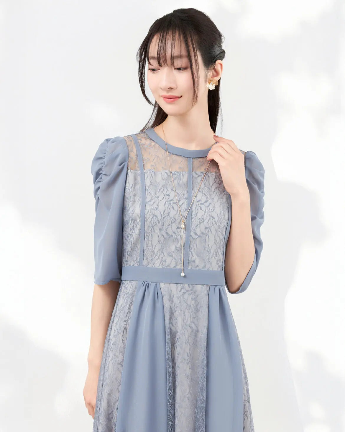 ネックレス結婚式パールアクセサリーパーティーゴージャスショートレディース2連50cm2WAYウェディングシンプルボリュームパールネックレス