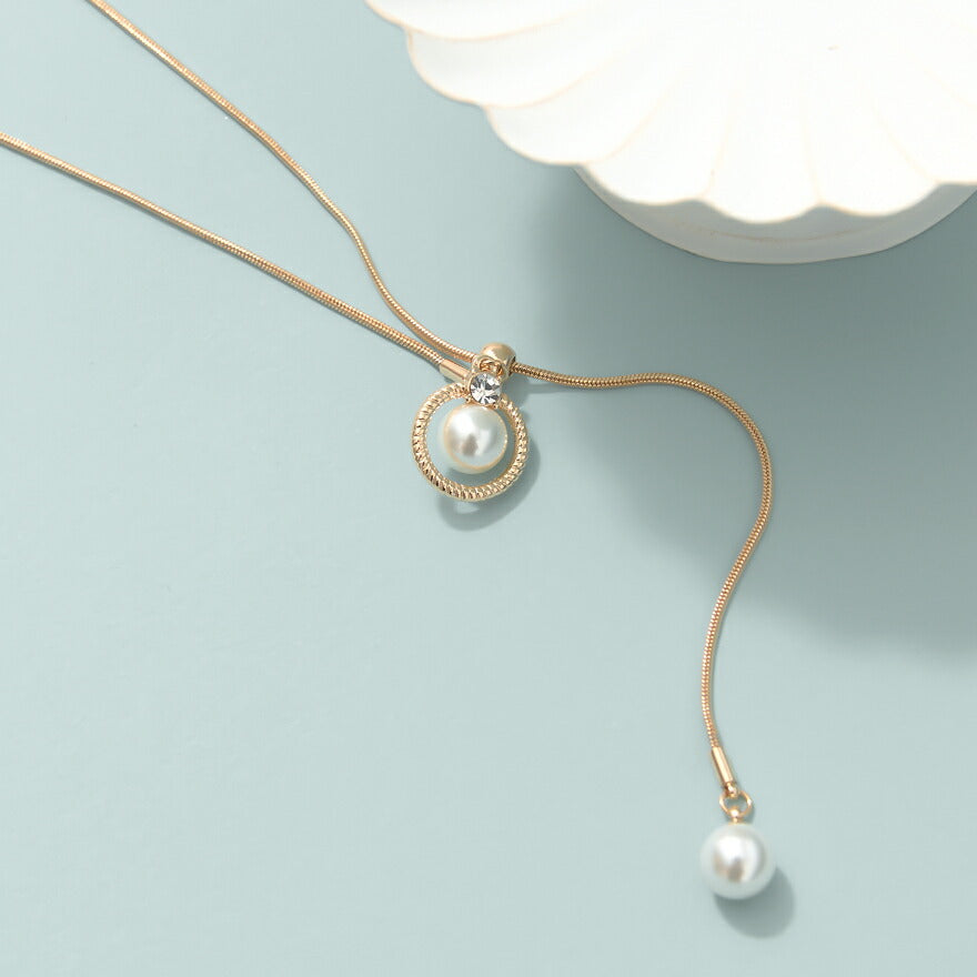 【3%OFFクーポンで3094円】ネックレス結婚式ロングマルチウェイパールアクセサリーマグネットパーティーゴージャスショートレディースチェーンウェディングシンプルボリュームパールネックレス